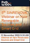 5th SINRENOVA, Webinar on New Renewable Sources and Smart Grid