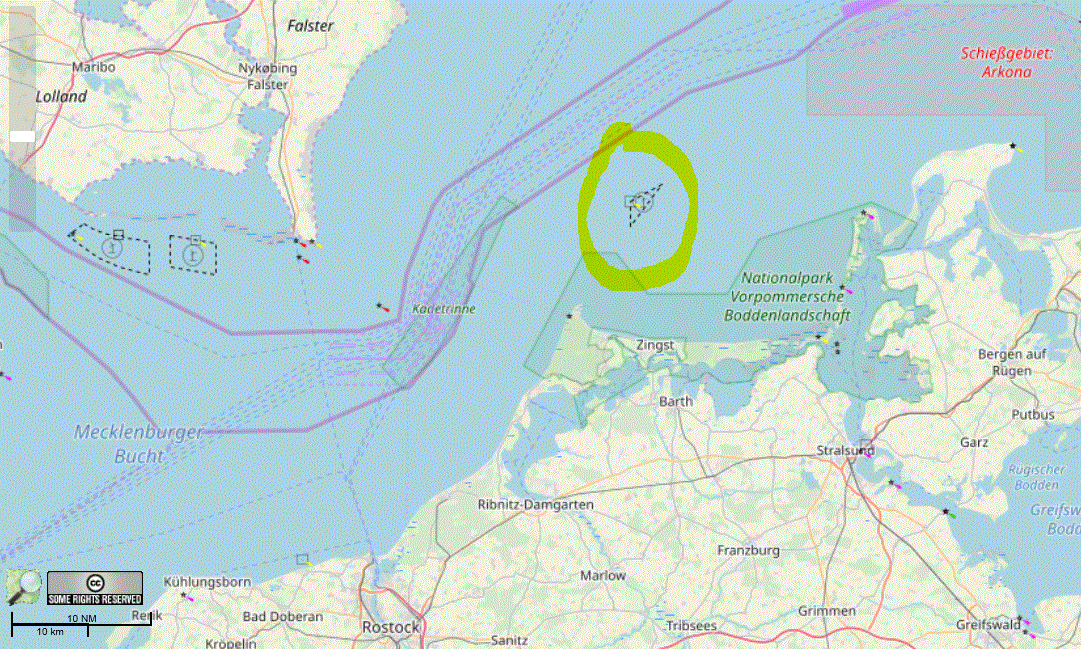 Map with planning area for Gennaker